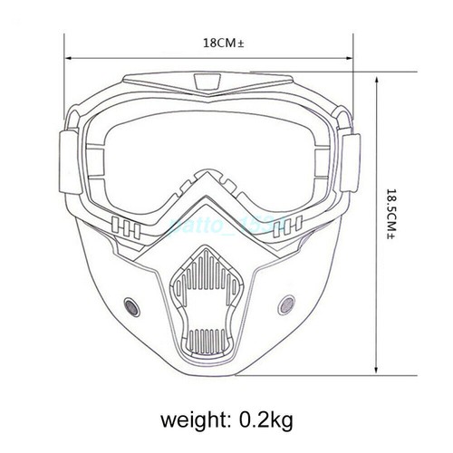 Tactical Airsoft Goggles Mask Cyberpunk Paintball Cycling Face Protective Helmet - Picture 11 of 18