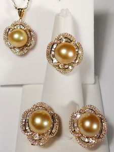 Pearl Set Ring, Earings, and Pendant