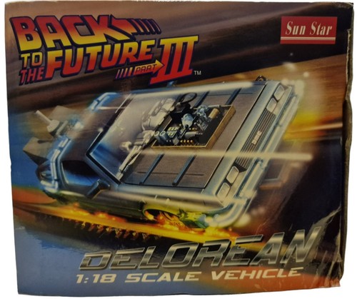 BACK TO THE FUTURE 1/18 DELOREAN TIME MACHINE MODEL BY SUN STAR TRACK VERSION - Picture 6 of 12