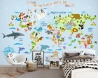 3D Animals Snowflake 223NA World Map Wall Paper Wall Print Decal Mural Fay