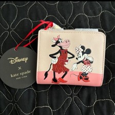 NWT Kate Spade Bifold Wallet Disney Minnie Clarabel Pink