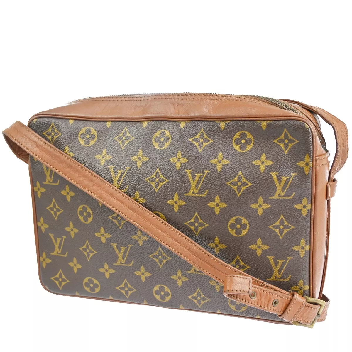 LOUIS VUITTON Speedy 30 Bandouliere Monogram Canvas Shoulder Bag Brown