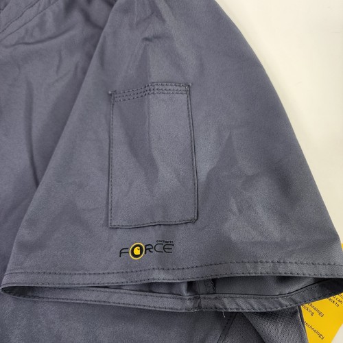 Carhartt Womens 2X Liberty Force Multi Pocket Gray Scrub Top VNeck Vented - Picture 9 of 20