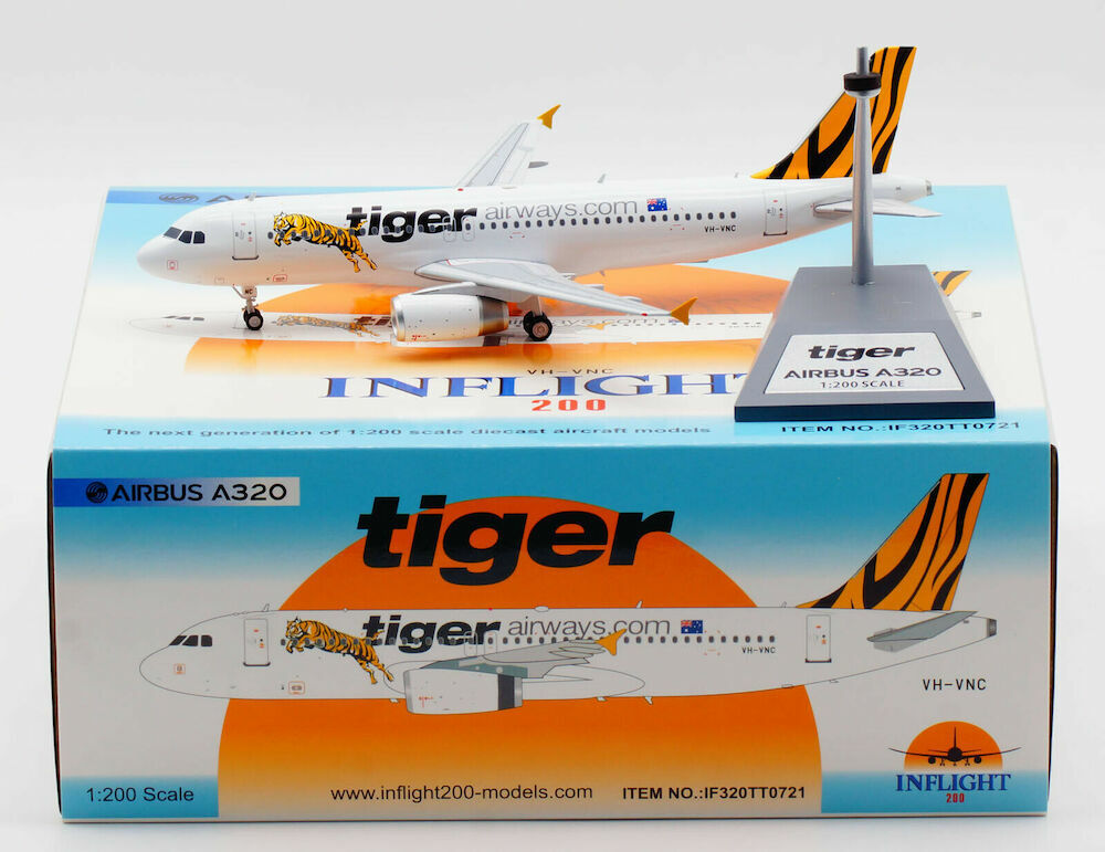 A320-232 TIGERAIR REG: VH-VNC WITH STAND - INFLIGHT200