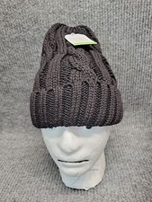 NWT Womens Black Beanie Toboggan Ski Hat