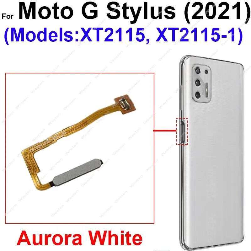 Fingerprint Sensor Flex Cable for Motorola Moto G14 Blue by