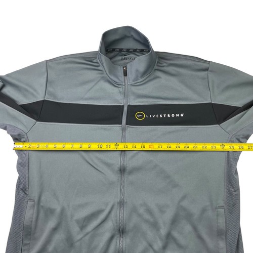 Nike Livestrong Men's Full Zip Performance Track Jacket Gray/Black • XL - Picture 9 of 9