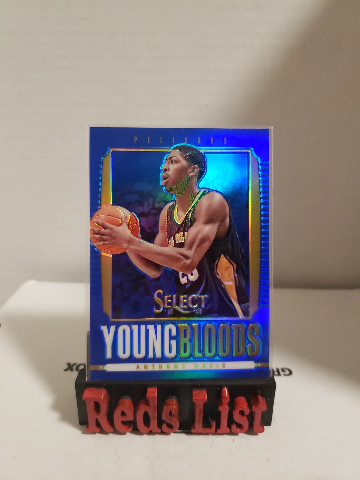 2013-14 Panini Select ANTHONY DAVIS "Young Bloods" Blue Prizm FHOF 43/49 Lakers