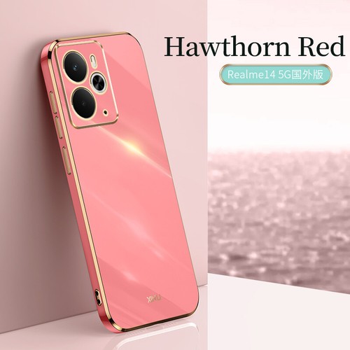 Fashion Candy Plating Frame Soft Rubber Back Skin Case Cover For Realme 14 5G - Picture 11 of 21