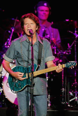 John Fogerty and drummer John Molo perform at the Mandalay Bay Eve - Old Photo