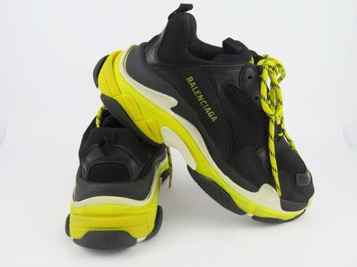 Balenciaga Triple S Black/White/Yellow Sneakers Usate EU 39 UK 6 US 9 - Imagen 14 de 14