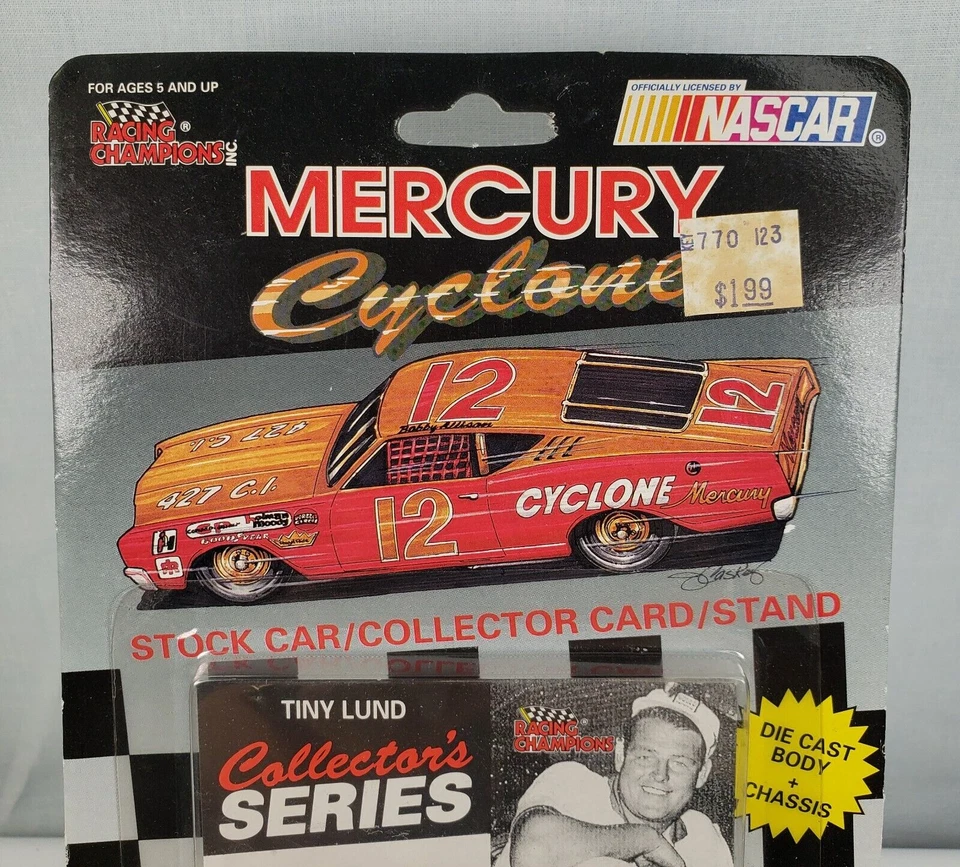 Racing Champions Mercury Cyclone #16 Tiny Lund 1993 púrpura nuevo en tarjeta Foto 3 de 4