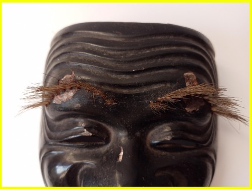 ORIGINAL JAPANESE NOH THEATHER MASK OKINA "KOJO" Old Man Signed Yamaka - Picture 5 of 14