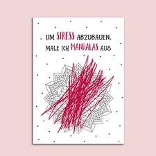 Postkarte Anti Stress MANDALAS Motivationskar...