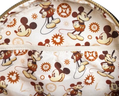 NWT Loungefly Disney Steampunk Mickey Mouse Navy/Gold HTF