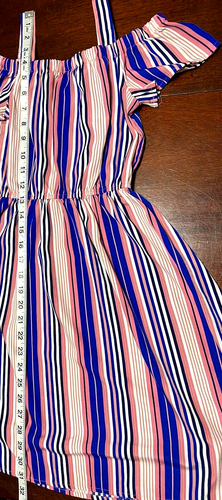 Striped Dress Girls Size M/L - Picture 6 of 9