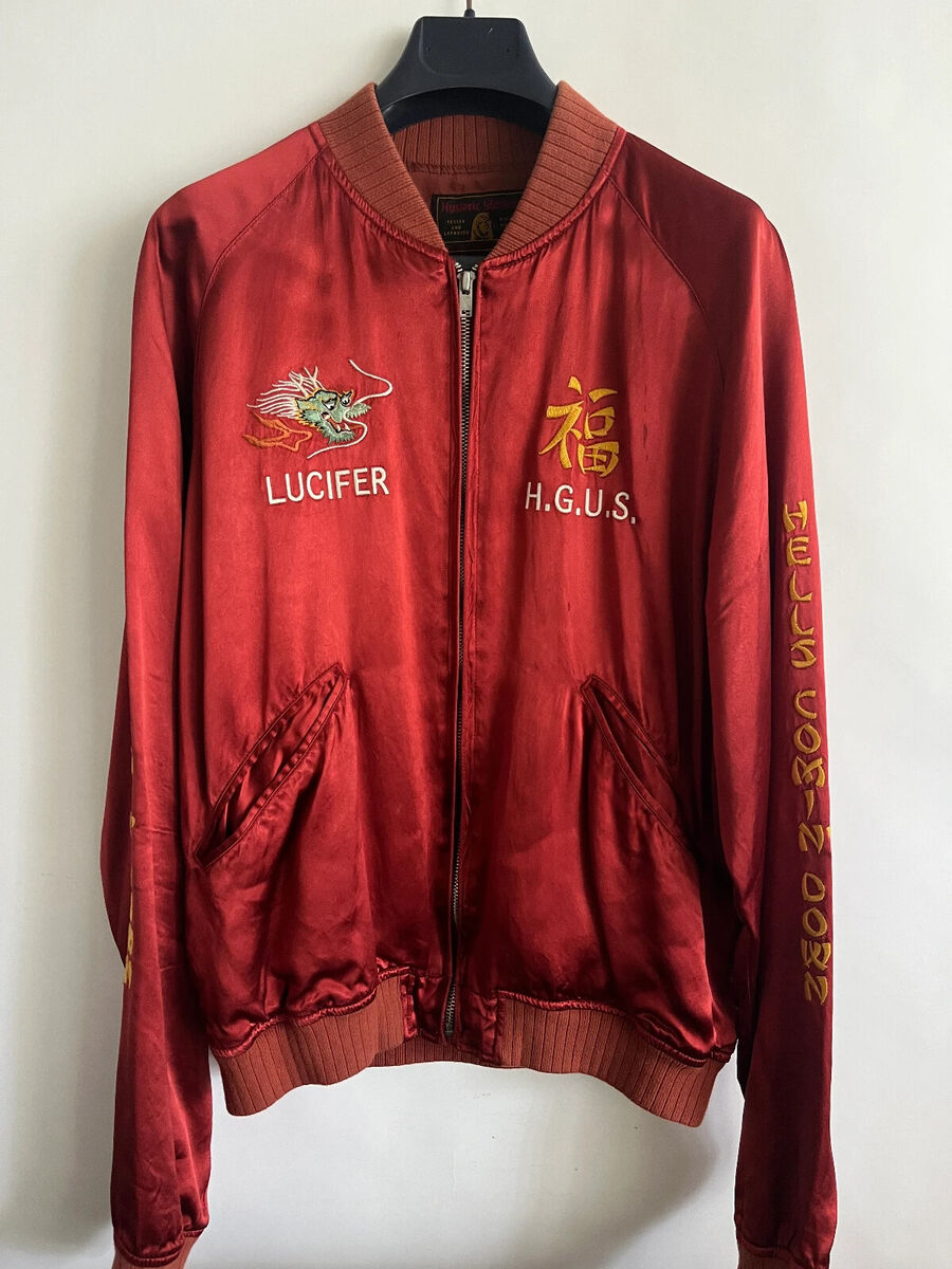 Hysteric Glamour Souvenir Jacket Bomber Red Silk Lucifer Hysteric Glamour Souvenir Jacket Bomber Red Silk Lucifer