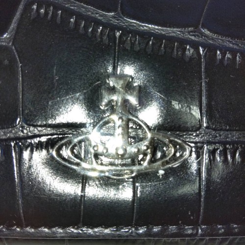 Vivienne Westwood Crocodile Pattern Multi-Card Pocket Wallet 43VV591 blackstripe - Picture 8 of 11