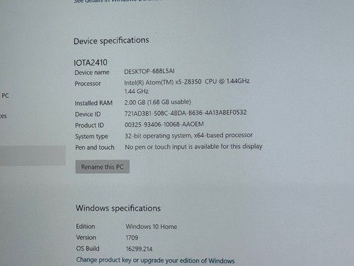IOTA Mini PC Stick Intel X5-Z8350 - 2GB RAM - 32GB SSD Windows 10 Home - Bild 2 von 7