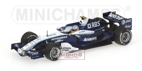 1:43 Minichamps Williams Toyota Wurz 2007 400070017 Diecast Modellino - Foto 1 di 2
