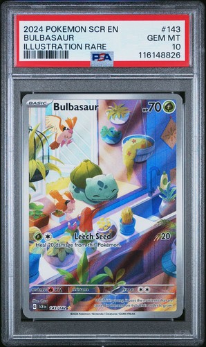 Pokemon Bulbasaur 143/142 - Sv07: Stellar Crown Holo PSA 10
