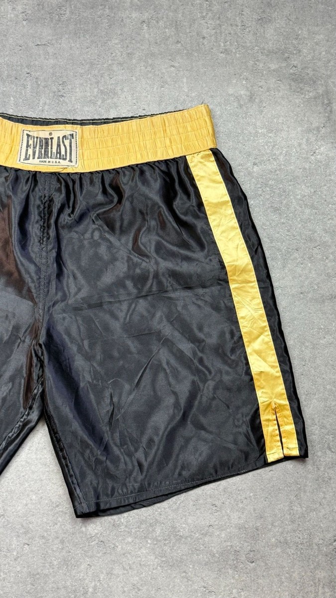 EVERLAST Professional Boxing Shorts – Black/White – Size XL 80's