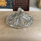 Anchor Hocking Vintage Clear Candy Dish Lid Only Old Cafe Pattern 6 Inch