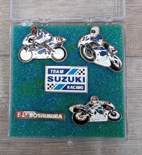 SUZUKI Racing Team Pin Badge Set Motorcycles Plus Yoshimura Collectibles