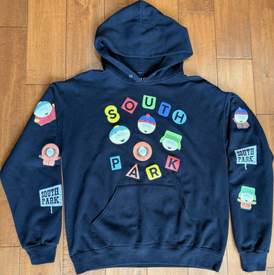South Park Men s Black Pullover Hoodie M Fleece Graphic Cartman Pouch Pocket