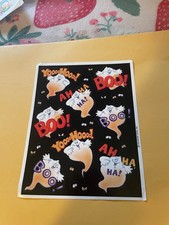Vintage 1980s Halloween Boo Ghost Stickers