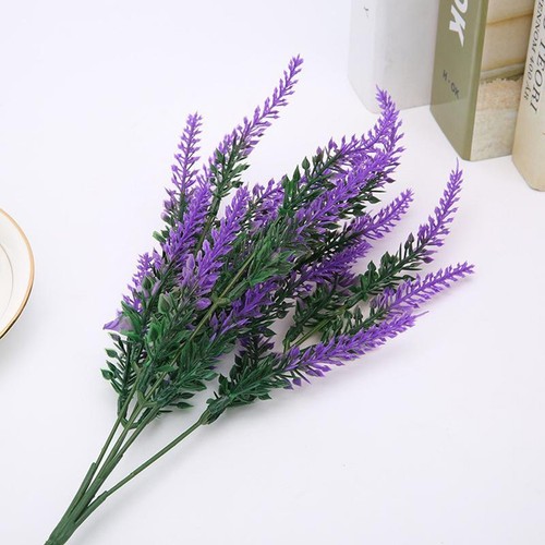 Bouquet Lavanda 36cm Resistente al Freddo Decorazione Lavanda Finta Gypsophila - Imagen 9 de 11