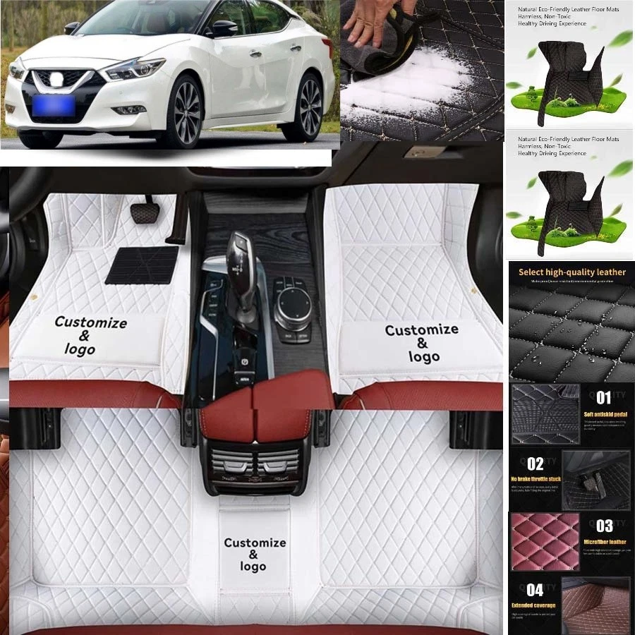For Nissan Maxima Car Floor Mats Luxury Waterproof Liners Carpets Cargo Custom Foto 2 de 4