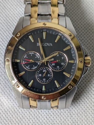 Bulova Bicolor Herrenuhr - Tag, Datum, 24h Sub Zifferblätter
