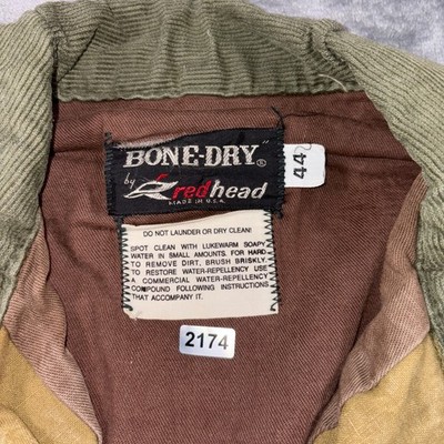 Vintage 50s 60s Bone-Dry By Redhead Hunting Jacket Mens 44 Khaki