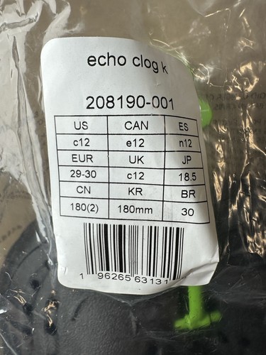 Crocs Echo Clog K Black C12 208190-001 - Picture 4 of 9