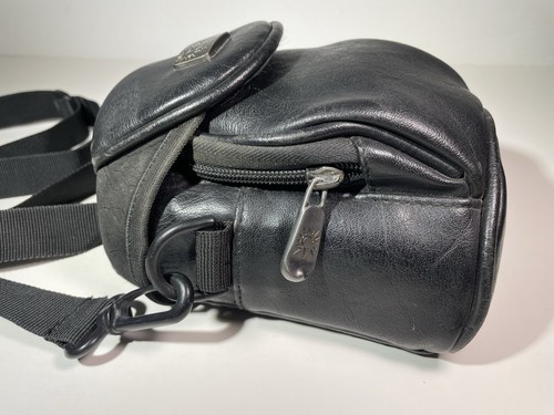 Case Logic Leather Camera Bag Case with 2 Storage Sections Zip + Removable Strap - Picture 3 of 16