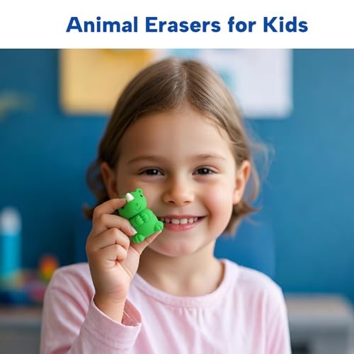 Pcs Animal Erasers for Kids Cute Pencil Erasers Bulk Puzzle Eraser Desk Pets 35 - Picture 3 of 8