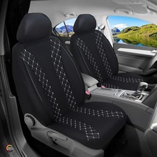 Schonbezüge Sitzbezüge für Peugeot 308 1 Bj 2007-13 in Schwarz/Weiße Naht N308