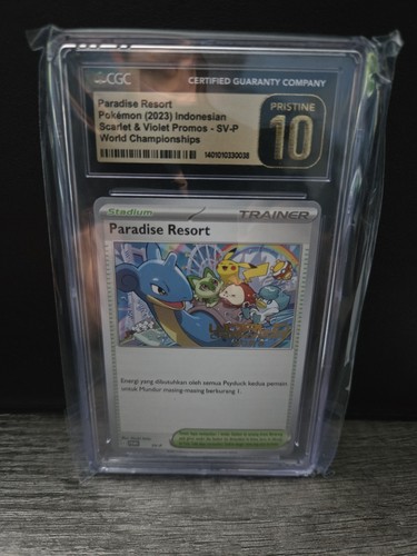 Pokémon 2023 WorldChampionships Paradise Resort CGCPristine10 Indonesian POP3🔥