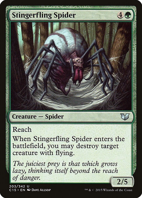 Stingerfling Spider NonFoil Commander 2015 203 NM MTG