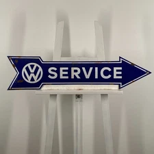 Volkswagen Enamel Sign - 90x21cm (35.4x8.3") - Nice Service Porcelain Decoration