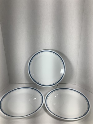 NEW~Set Of 3~Corelle ️by Corning ️Indigo 10.25  Dinner Plates