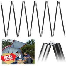 Yaocom Tent Poles Fiberglass Replacement Pre-Assembled Black Camping Rods