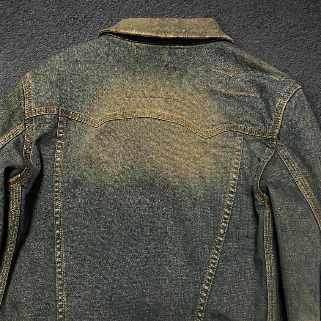 GOA Python Leather Patch Denim Jacket Vintage Y2K… - image 7