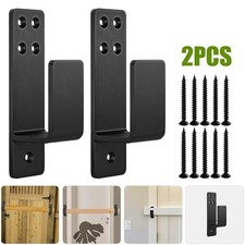 2X Door Barricade Brackets Heavy Duty Door Bar Holder Brackets Home Security