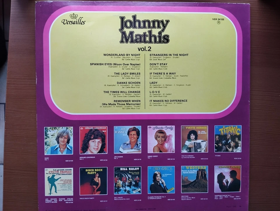 JOHNNY MATHIS - VOL 2 - STRANGERS IN THE NIGHT - VINYLE 33 TOURS - 1978 - Photo 2/2