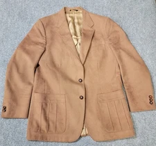 Vintage Curlee  Brown Suede Single Breasted Jacket Sports Coat Blazer