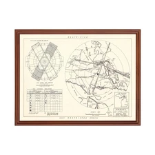 Old Map of Kinross Air Force Base Vicinity, MI 1951 - Vintag