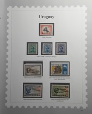 Uruguay Collection sur feuilles d'album - 8 Timbres Neuf !!!