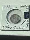 1861 United States Seated Liberty Dime Silver 10C Coin
